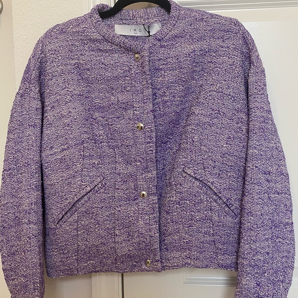 IRO PARIS NOLUN JACKET purple/silver SIZE: 38